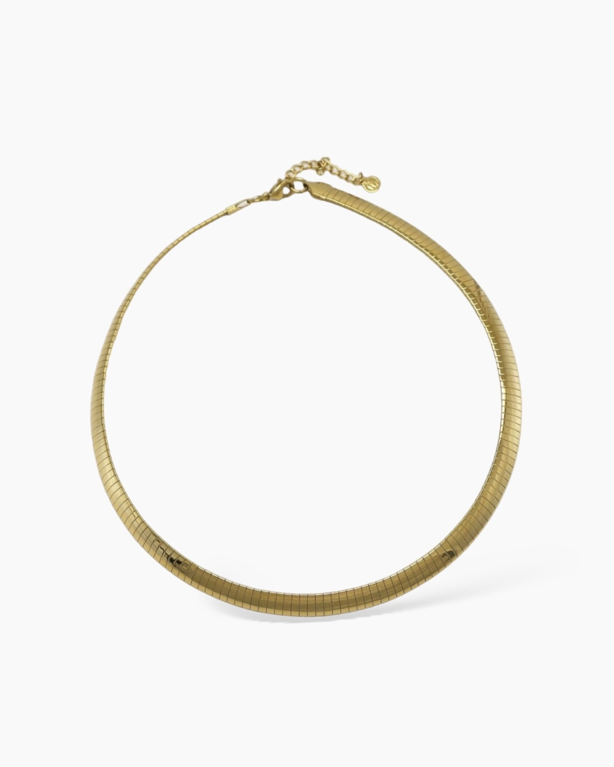 Gargantilla básica semirrígida estilo choker en acero baño oro Choker Golden Hour Max