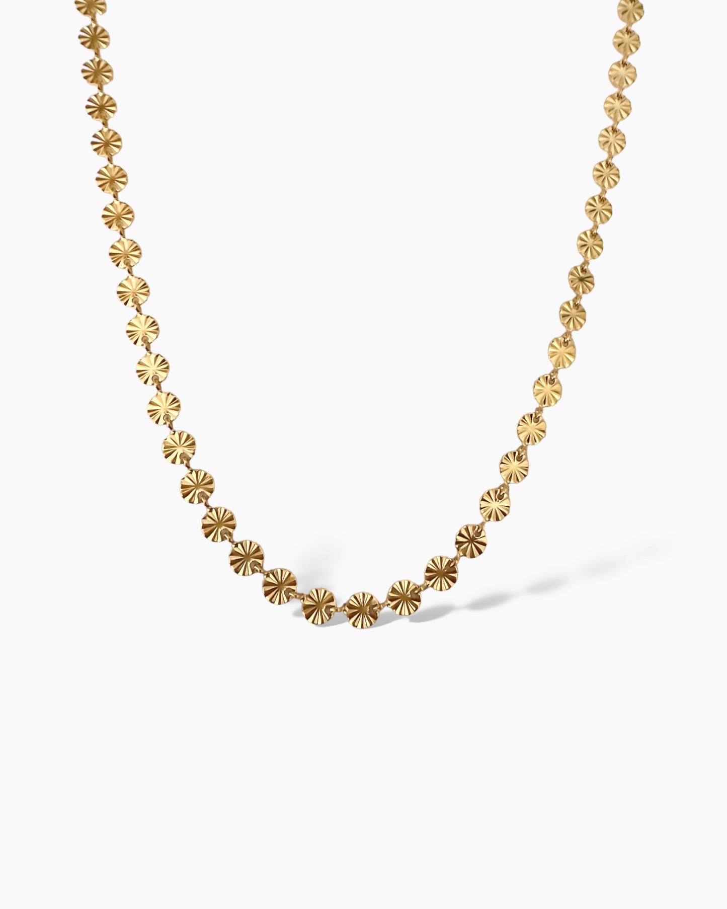 Gargantilla choker plaquitas textura acabado oro 18K Enia
