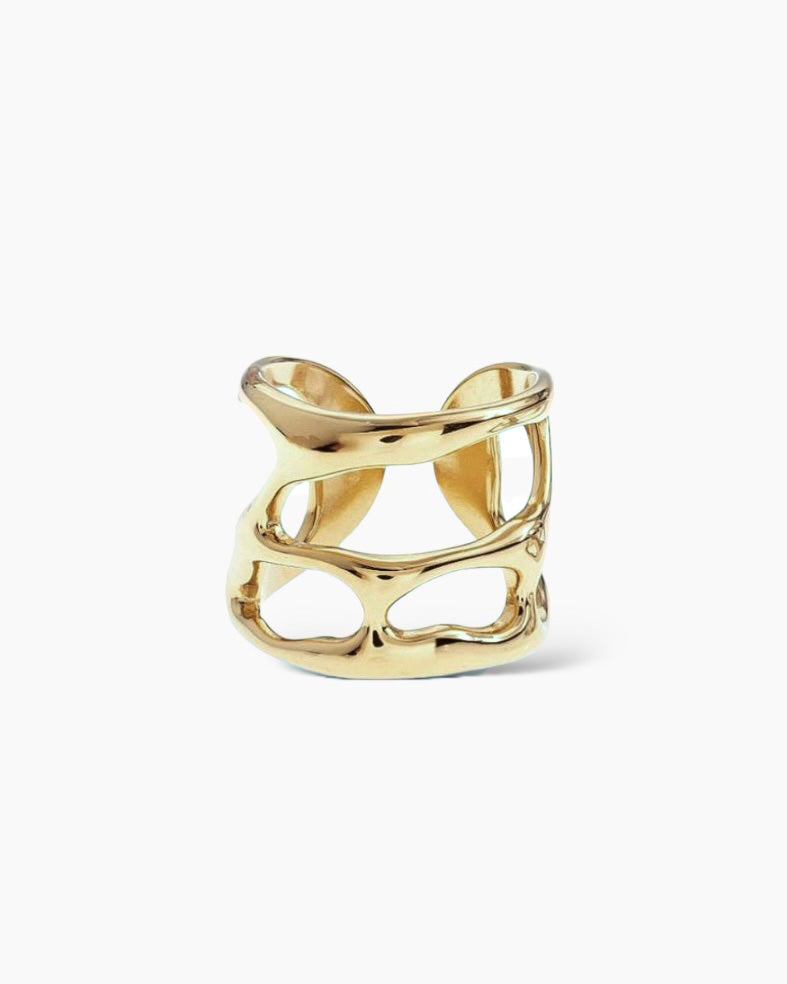 Anillo asimétrico formas oro