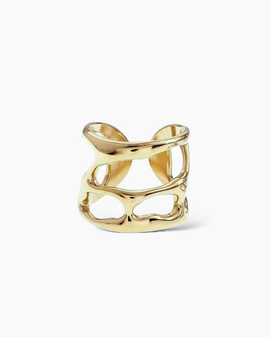 Anillo asimétrico formas oro