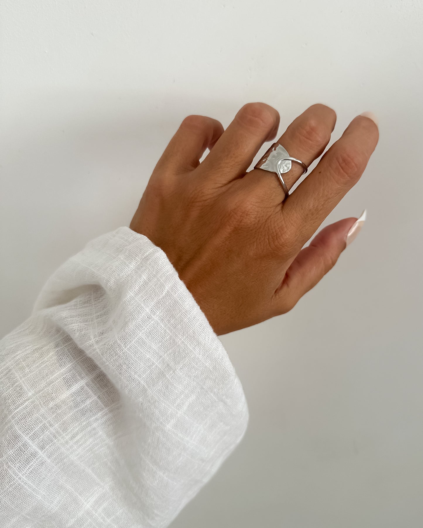 Anillo ajustable plateado