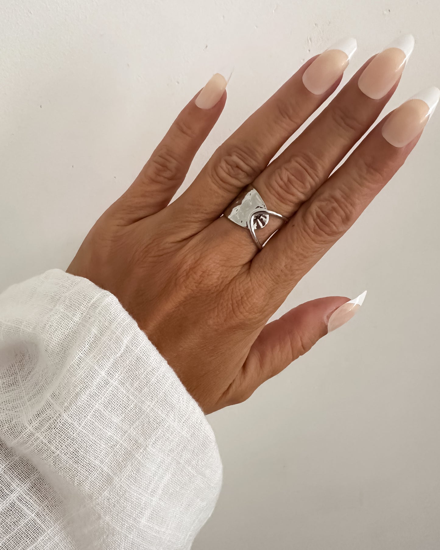 Anillo ajustable plateado