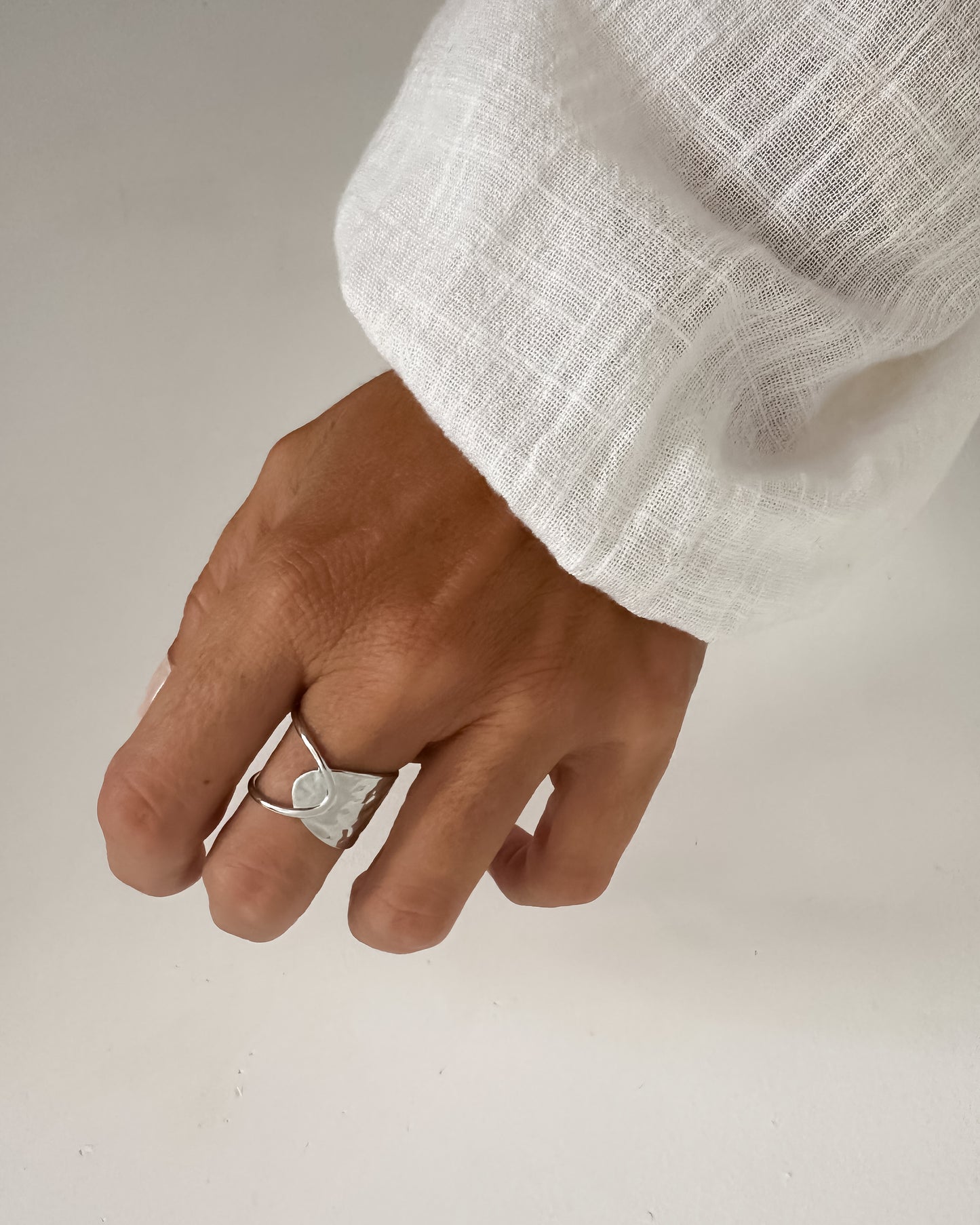 Anillo ajustable plateado