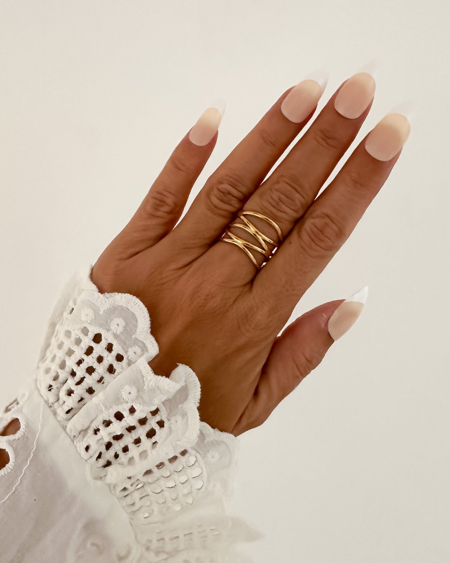 anillo doble ajustable oro