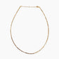 Collar minimalista cuentas cubo hematita acabado en acero baño oro 18K