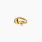 Anillo abierto corazones acero inoxidable baño oro 18K Lovers