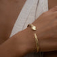 Pulsera brazalete ajustable serpiente en acero inoxidable baño de oro 18K Snake