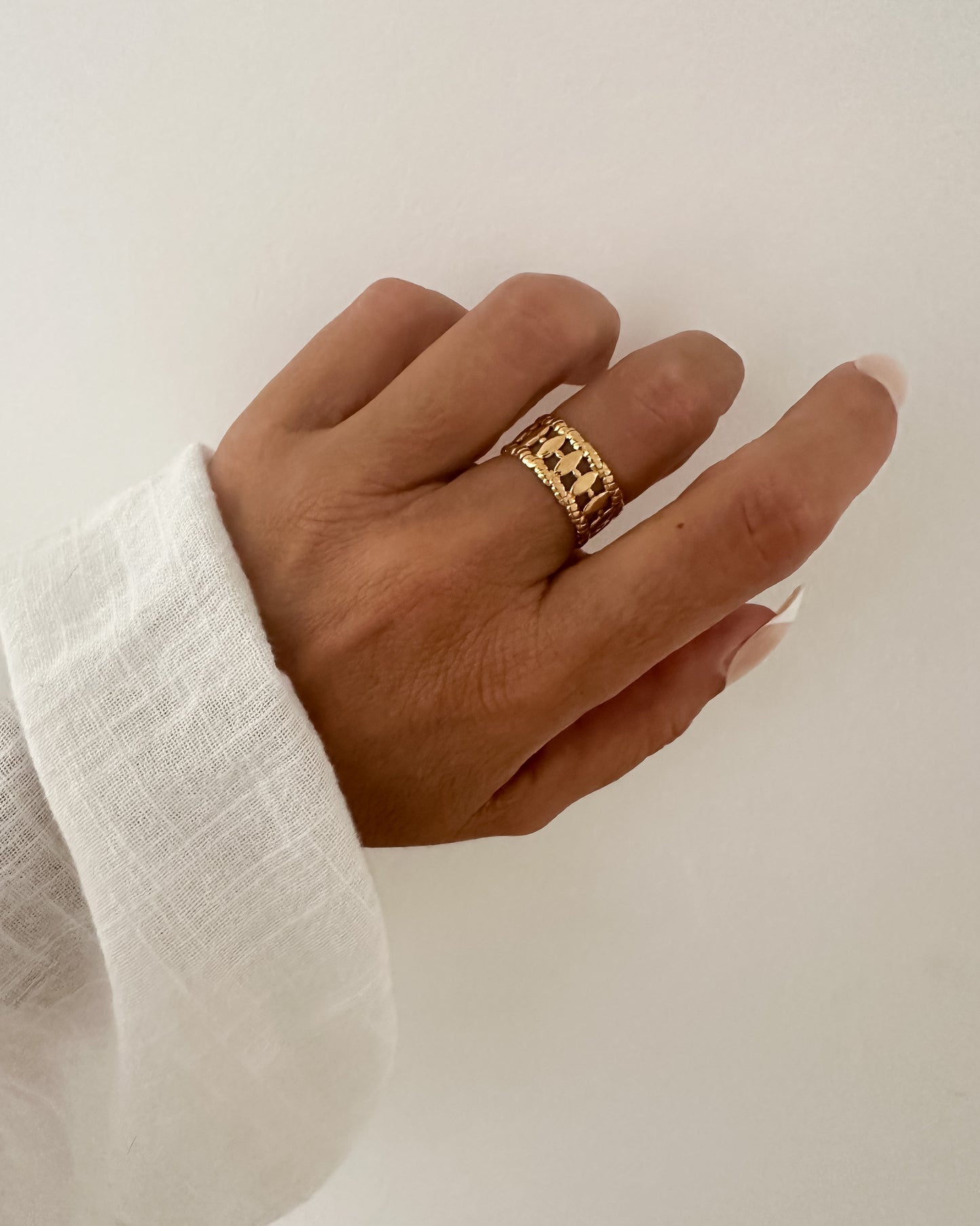 ANILLO MUJER ACERO ORO