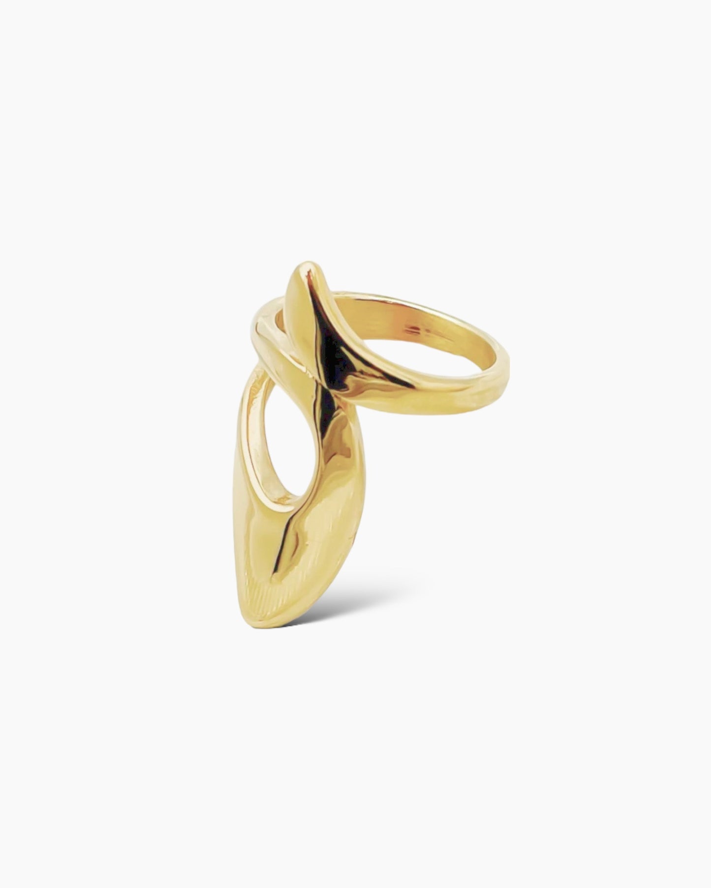 ANILLO LLAMATIVO MUJER ACERO DORADO