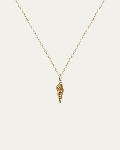 Collar mini colgante caracol de mar baño oro 18K LA PRECIOSA