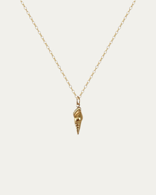 Collar mini colgante caracol de mar baño oro 18K LA PRECIOSA