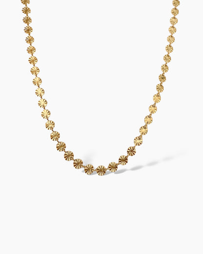 Gargantilla choker plaquitas textura acabado oro 18K Enia