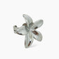 Anillo Flor ajustable en acero inoxidable con baño de rodio Lirio Silver