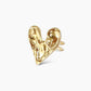 Anillo corazón textura ajustable baño oro 18K Hansel Gold