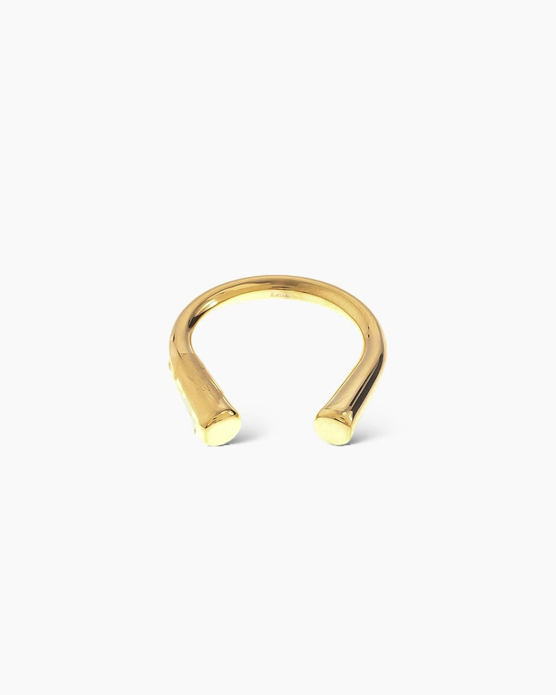 Anillo abierto diseño herradura en acero baño oro 18K Herradura