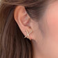 Pendientes diseño cruz acero inoxidable baño oro 18K X Factor