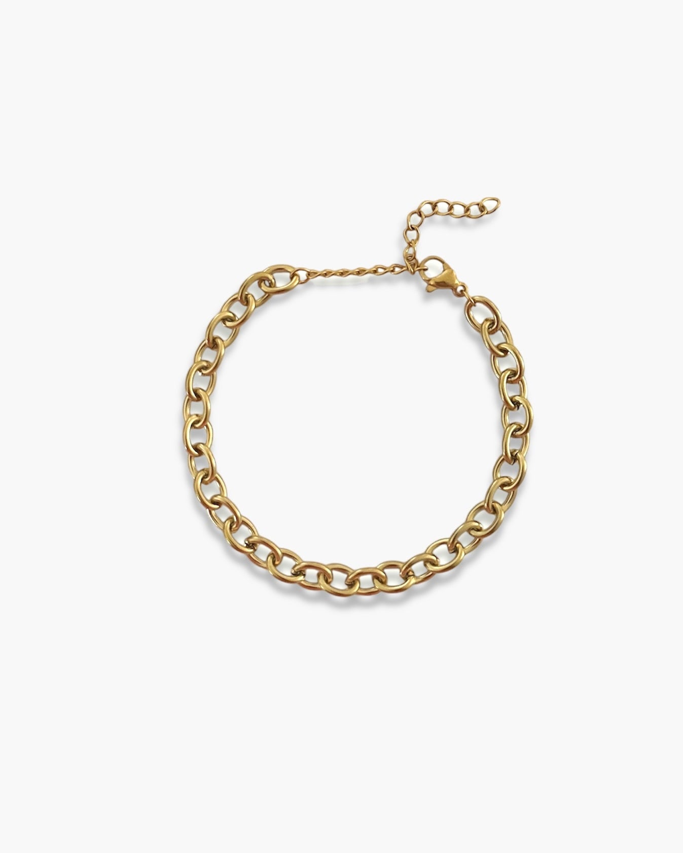 Pulsera cadena eslabones en acero baño oro 18K Neda