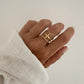 anillo dorado mujer ajustable