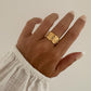 anillo ajustable dorado