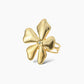 Anillo flor ajustable con circonita en acero baño oro 18K June